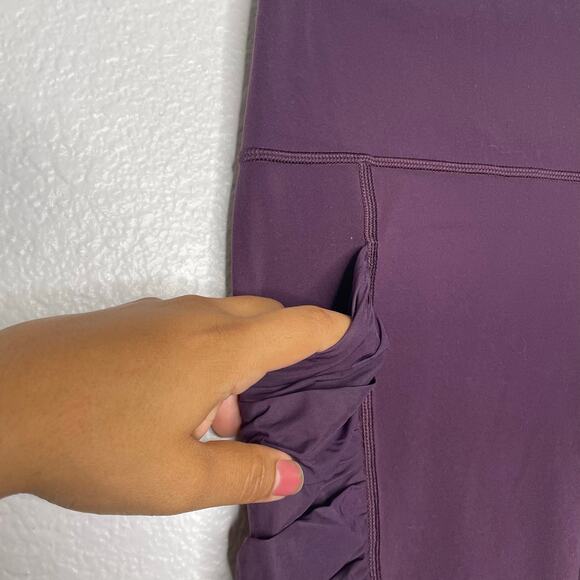 Athleta Womens Leggings Size M Purple Mesh Me Up 7/8 Hi Rise Pull On Athleisure - Picture 8 of 14